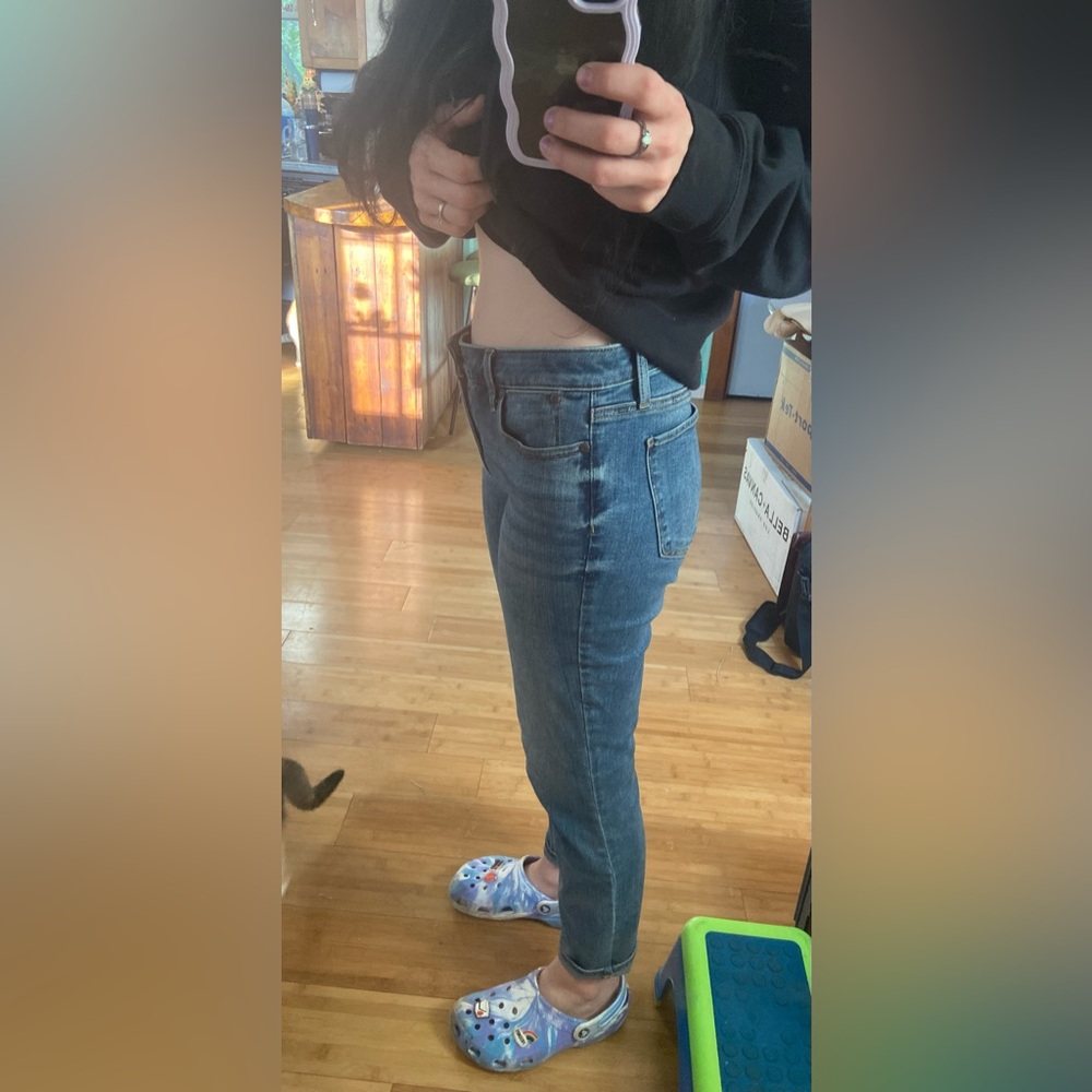Talbots slim ankle dark wash denim jean